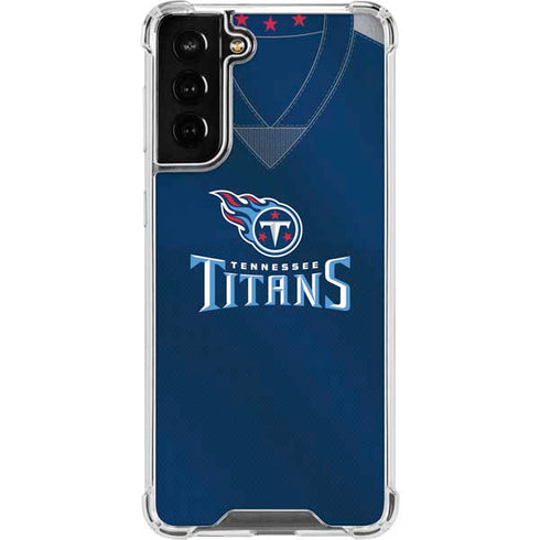 NFL Tennessee Titans Team Jersey Galaxy S21 FE Clear Case