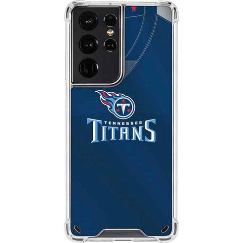 NFL Tennessee Titans Team Jersey Galaxy S21 Ultra 5G Clear Case