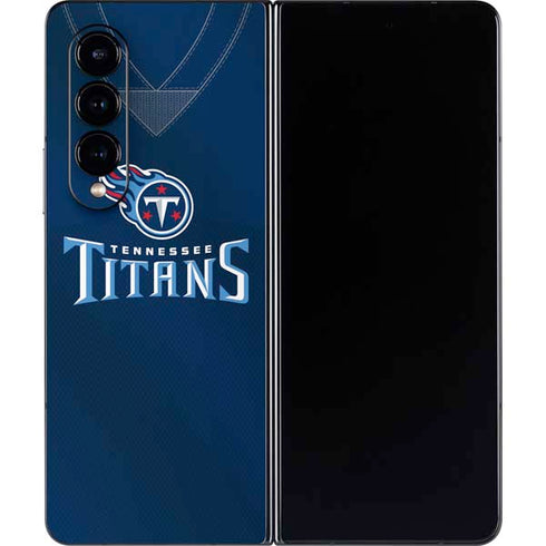NFL Tennessee Titans Team Jersey Galaxy Z Fold4 5G Skin