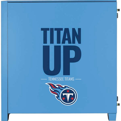 NFL Tennessee Titans Team Motto Corsair 4000D Tempered Glass Mid-Tower ATX Case Skin
