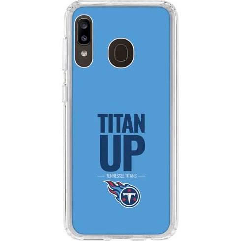 NFL Tennessee Titans Team Motto Galaxy A20 Clear Case