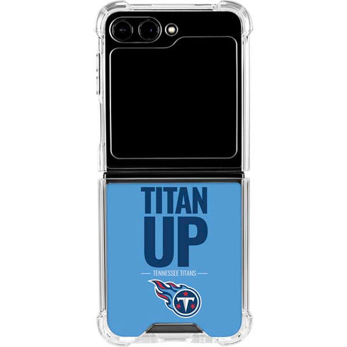 NFL Tennessee Titans Team Motto Galaxy Z Flip5 5G Clear Case