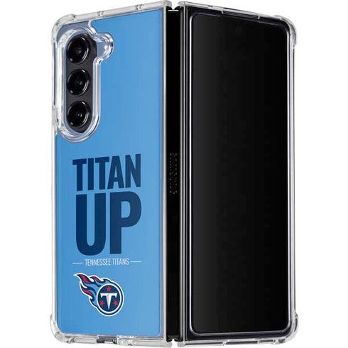 NFL Tennessee Titans Team Motto Galaxy Z Fold5 5G Clear Case