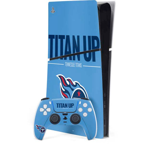 NFL Tennessee Titans Team Motto PS5 Slim Digital Edition Console Skin