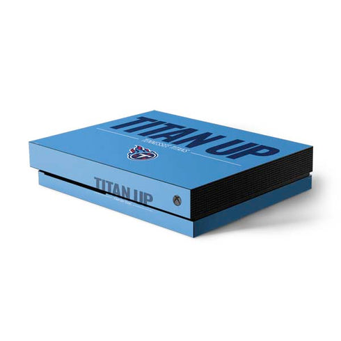 NFL Tennessee Titans Team Motto Xbox One X Console Skin