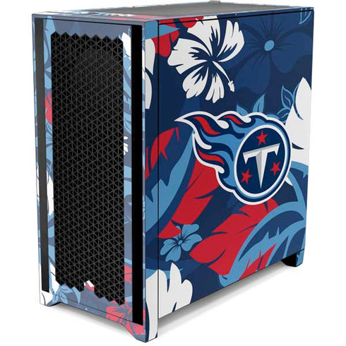 NFL Tennessee Titans Tropical Print Corsair 4000D Tempered Glass Mid-Tower ATX Case Skin