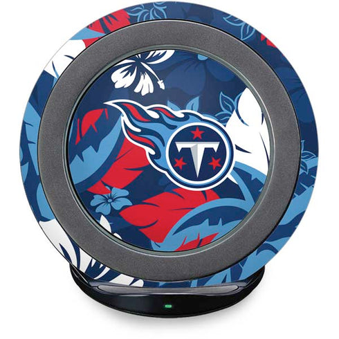 NFL Tennessee Titans Tropical Print Fast Charge Wireless Charging Stand Skin