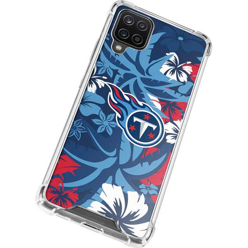 NFL Tennessee Titans Tropical Print Galaxy A12 Clear Case