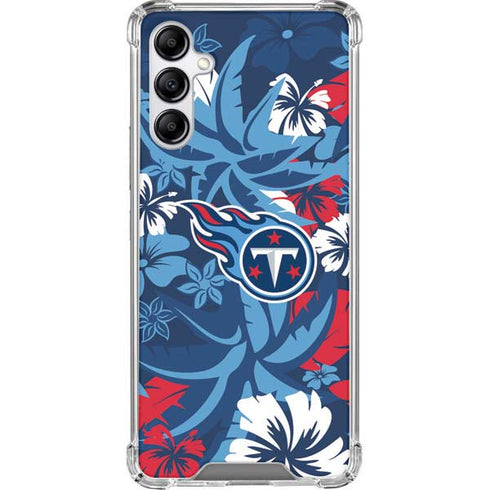 NFL Tennessee Titans Tropical Print Galaxy A14 5G Clear Case