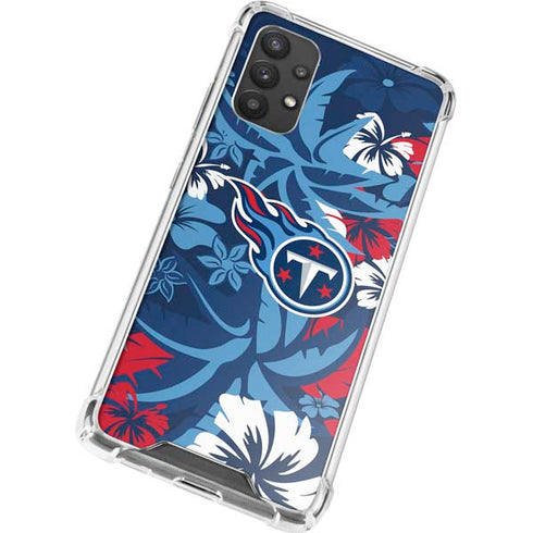 NFL Tennessee Titans Tropical Print Galaxy A32 5G Clear Case