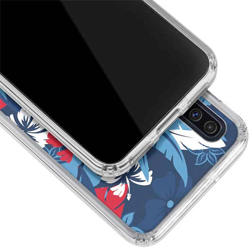 NFL Tennessee Titans Tropical Print Galaxy A50 Clear Case