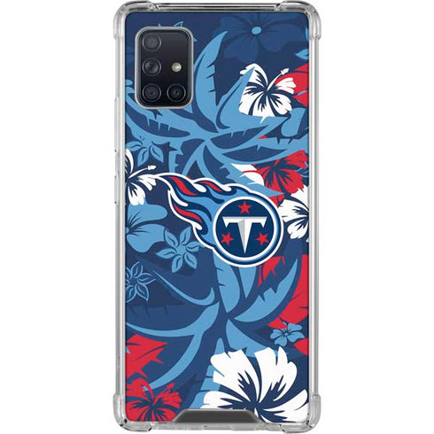 NFL Tennessee Titans Tropical Print Galaxy A51 5G Clear Case