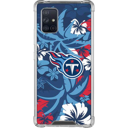NFL Tennessee Titans Tropical Print Galaxy A71 5G Clear Case