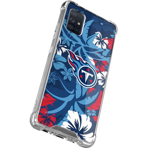 NFL Tennessee Titans Tropical Print Galaxy A71 5G Clear Case