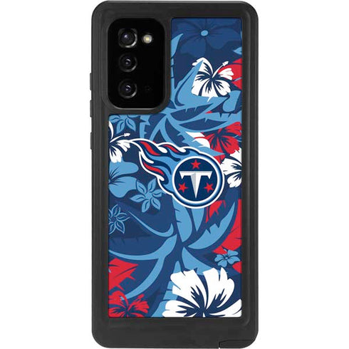 NFL Tennessee Titans Tropical Print Galaxy Note20 5G Waterproof Case