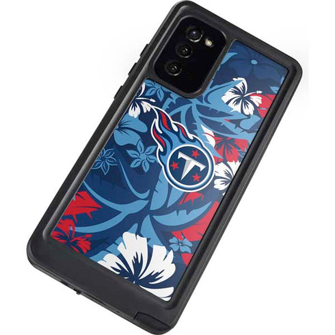 NFL Tennessee Titans Tropical Print Galaxy Note20 5G Waterproof Case
