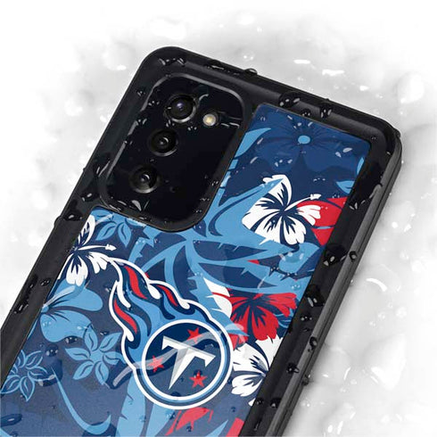 NFL Tennessee Titans Tropical Print Galaxy Note20 5G Waterproof Case