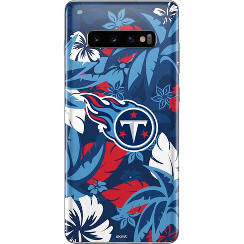 NFL Tennessee Titans Tropical Print Galaxy S10 Plus Skin