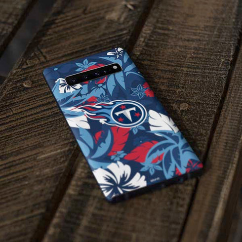 NFL Tennessee Titans Tropical Print Galaxy S10 Skin