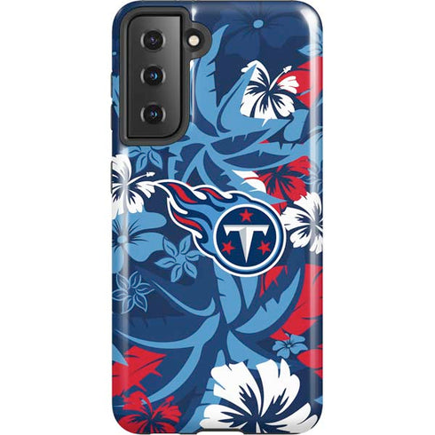 NFL Tennessee Titans Tropical Print Galaxy S21 5G Pro Case