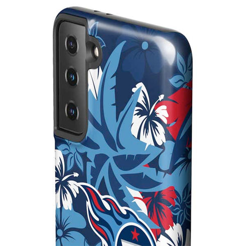 NFL Tennessee Titans Tropical Print Galaxy S21 Plus 5G Pro Case