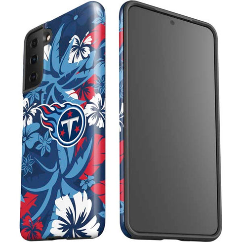 NFL Tennessee Titans Tropical Print Galaxy S21 Plus 5G Pro Case