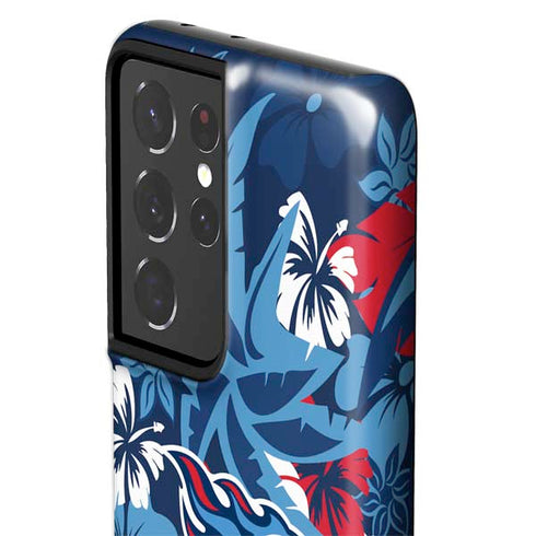 NFL Tennessee Titans Tropical Print Galaxy S21 Ultra 5G Pro Case