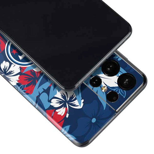 NFL Tennessee Titans Tropical Print Galaxy S21 Ultra 5G Skin