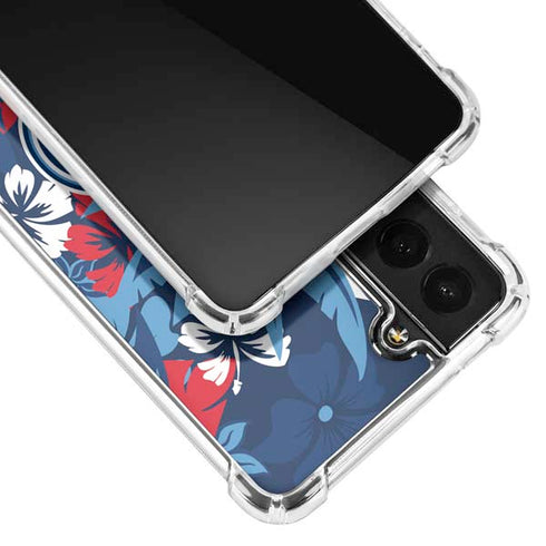 NFL Tennessee Titans Tropical Print Galaxy S22 Plus Clear Case