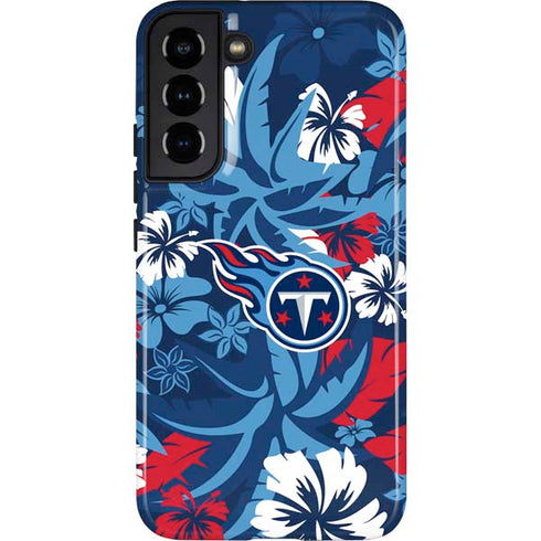NFL Tennessee Titans Tropical Print Galaxy S22 Plus Pro Case