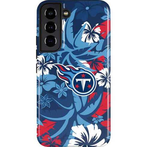 NFL Tennessee Titans Tropical Print Galaxy S22 Pro Case
