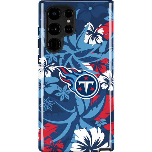 NFL Tennessee Titans Tropical Print Galaxy S22 Ultra Pro Case