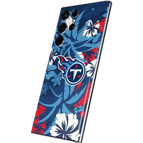 NFL Tennessee Titans Tropical Print Galaxy S22 Ultra Skin