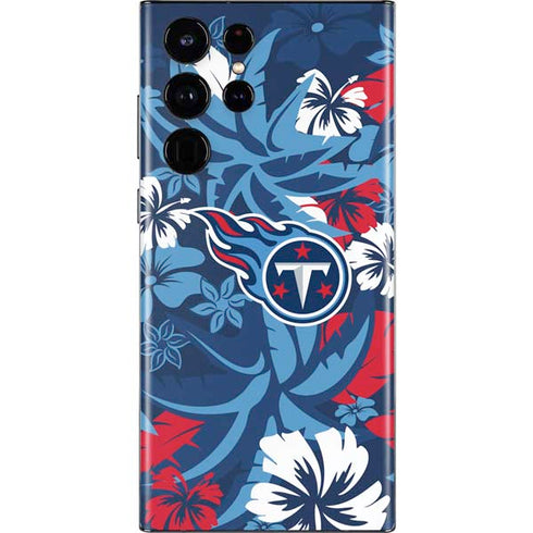 NFL Tennessee Titans Tropical Print Galaxy S22 Ultra Skin