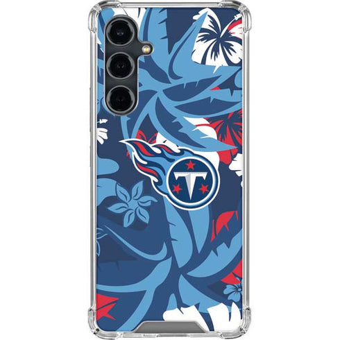 NFL Tennessee Titans Tropical Print Galaxy S23 FE Clear Case