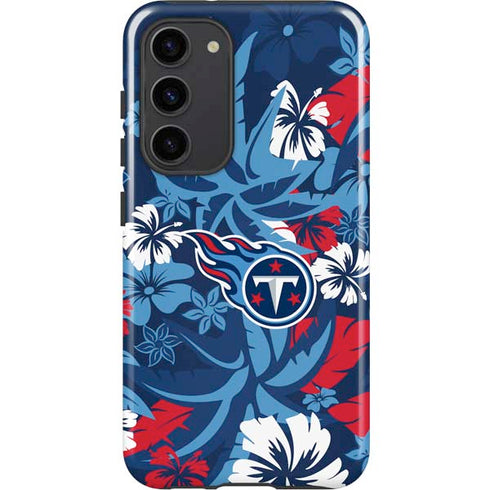 NFL Tennessee Titans Tropical Print Galaxy S23 Plus Pro Case