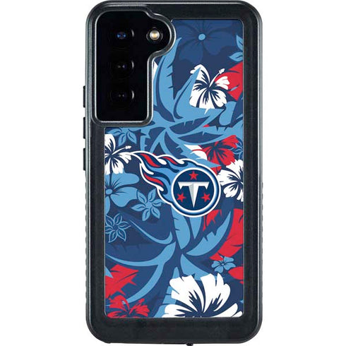 NFL Tennessee Titans Tropical Print Galaxy S23 Plus Waterproof Case