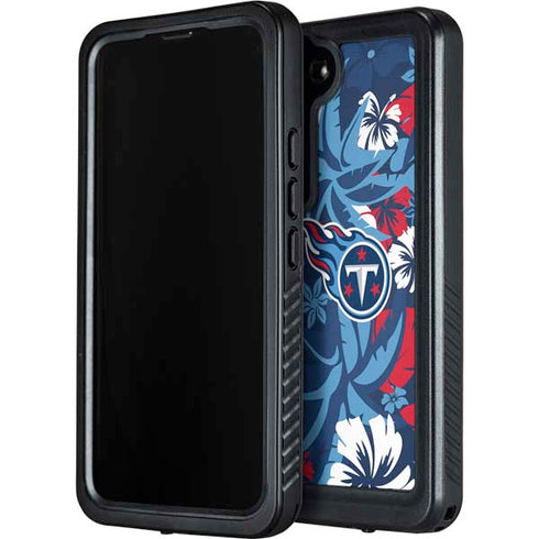 NFL Tennessee Titans Tropical Print Galaxy S23 Plus Waterproof Case