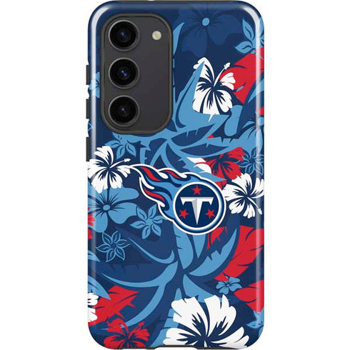 NFL Tennessee Titans Tropical Print Galaxy S23 Pro Case