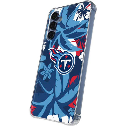NFL Tennessee Titans Tropical Print Galaxy S24 Clear Case