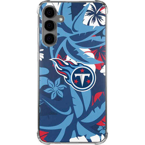 NFL Tennessee Titans Tropical Print Galaxy S24 Plus Clear Case