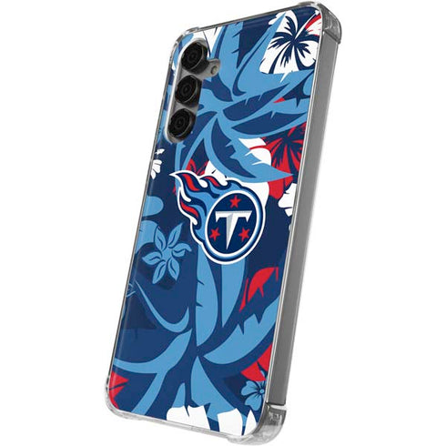NFL Tennessee Titans Tropical Print Galaxy S24 Plus Clear Case