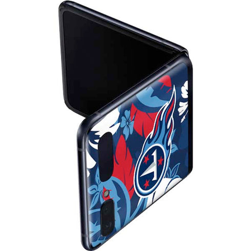 NFL Tennessee Titans Tropical Print Galaxy Z Flip Skin