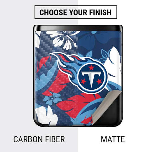 NFL Tennessee Titans Tropical Print Galaxy Z Flip Skin