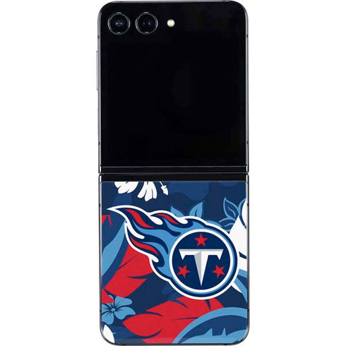 NFL Tennessee Titans Tropical Print Galaxy Z Flip5 5G Skin