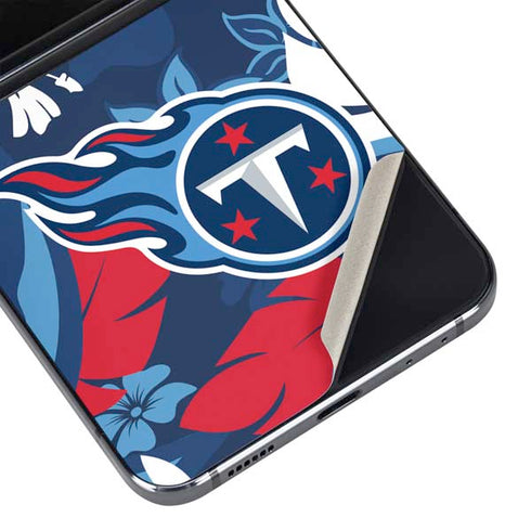 NFL Tennessee Titans Tropical Print Galaxy Z Flip5 5G Skin