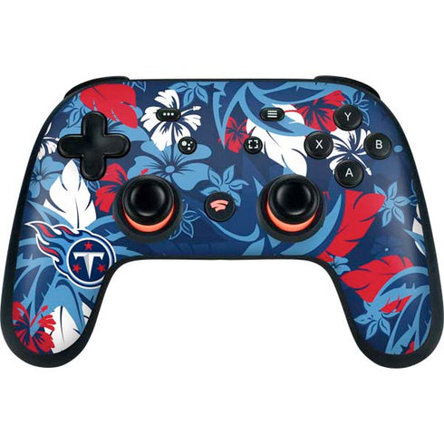 NFL Tennessee Titans Tropical Print Google Stadia Controller Skin