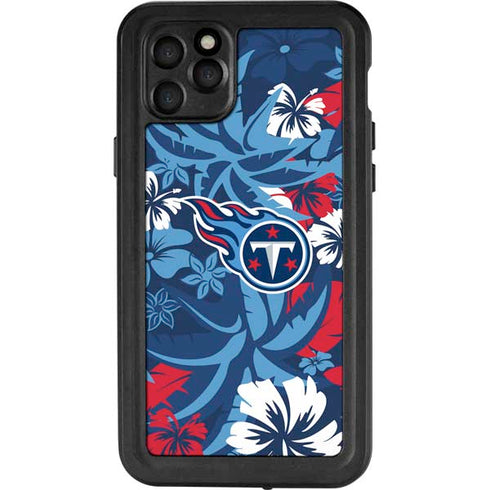 NFL Tennessee Titans Tropical Print iPhone 11 Pro Max Waterproof Case