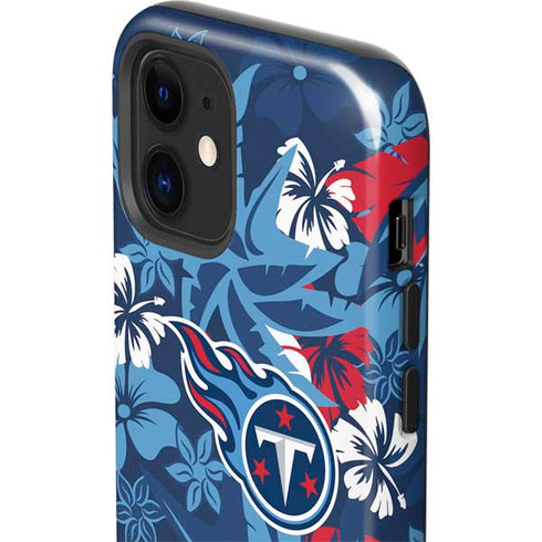 NFL Tennessee Titans Tropical Print iPhone 12 Mini Impact Case