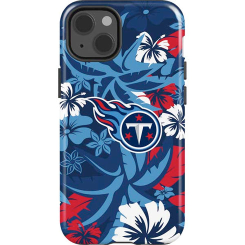 NFL Tennessee Titans Tropical Print iPhone 15 Impact Case